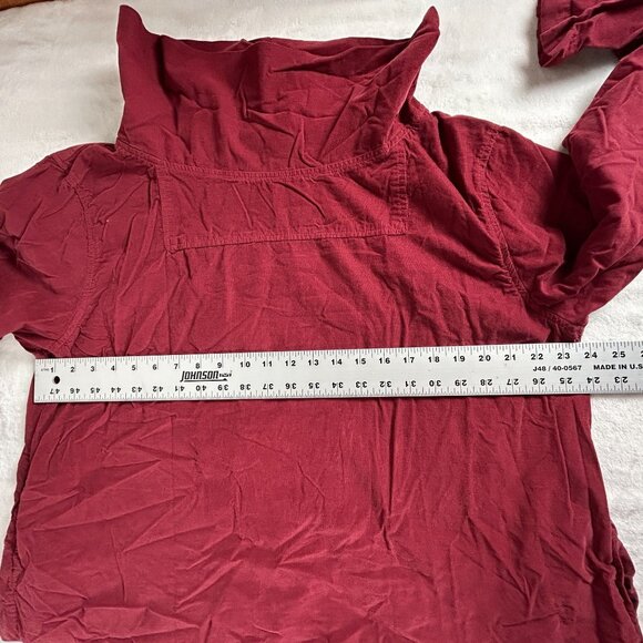 CP Shades Womens XL Corduroy Long Sleeve Cowl Neck Dress Red Pockets USA NWOT - Picture 8 of 9